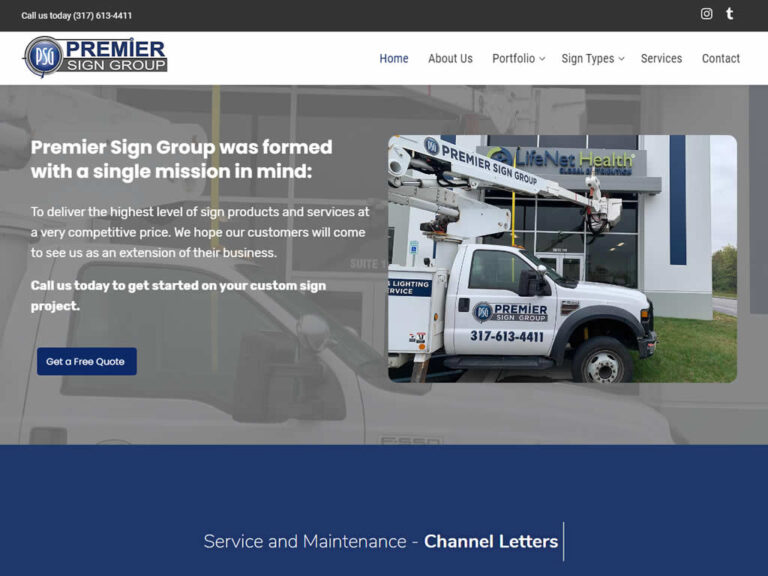 Premier Sign Group WordPress Website Design