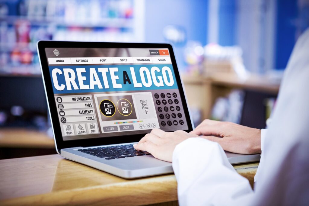 Logo Design Ideas Graphic Logo Studio on laptop