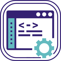 Website Redesign Services Custom Icon Purple and Teal by MWD