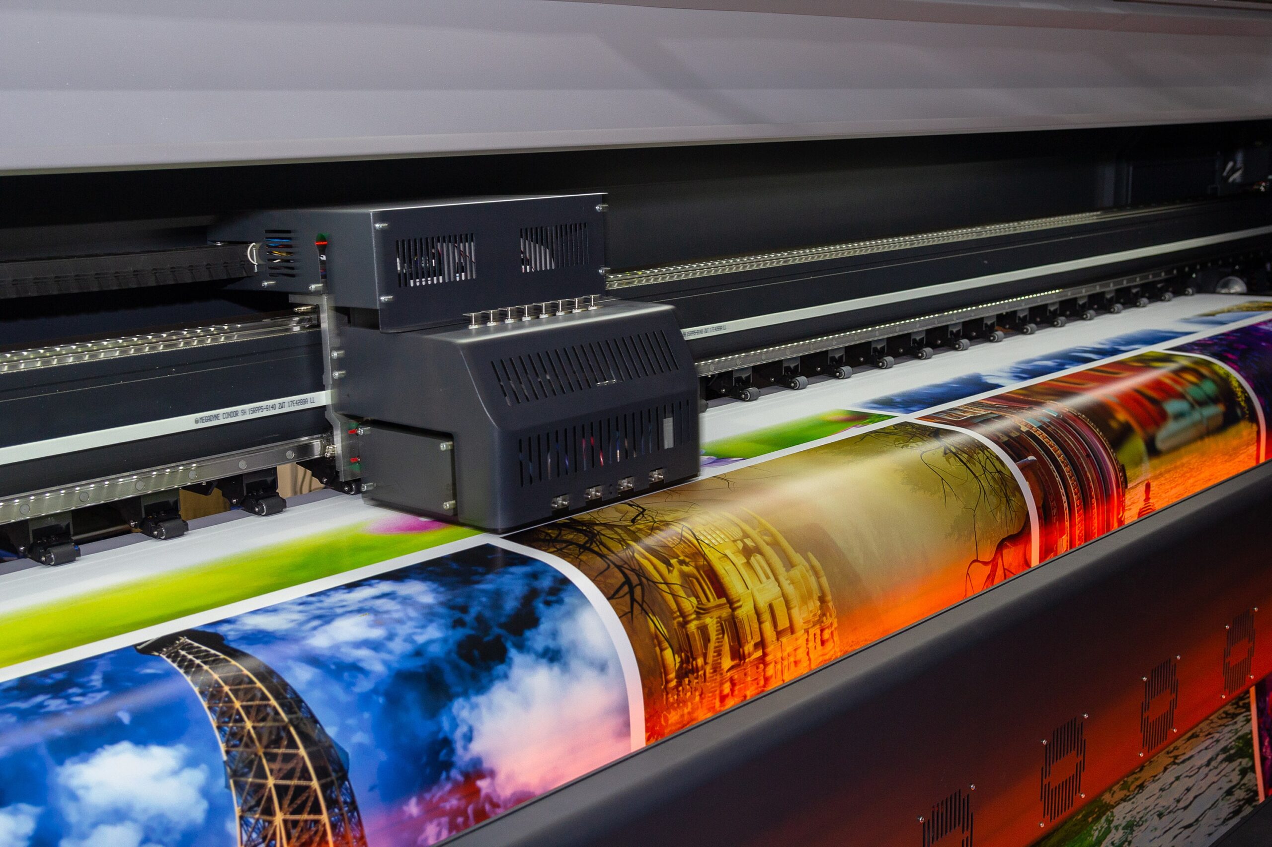 image of a large scale printer representing the printing industry