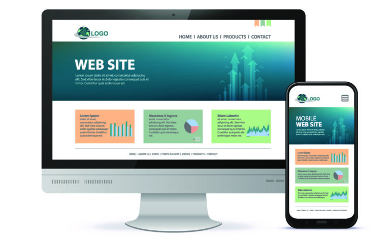 Responsive Website Design Displayed on Desktop and Mobile Screens