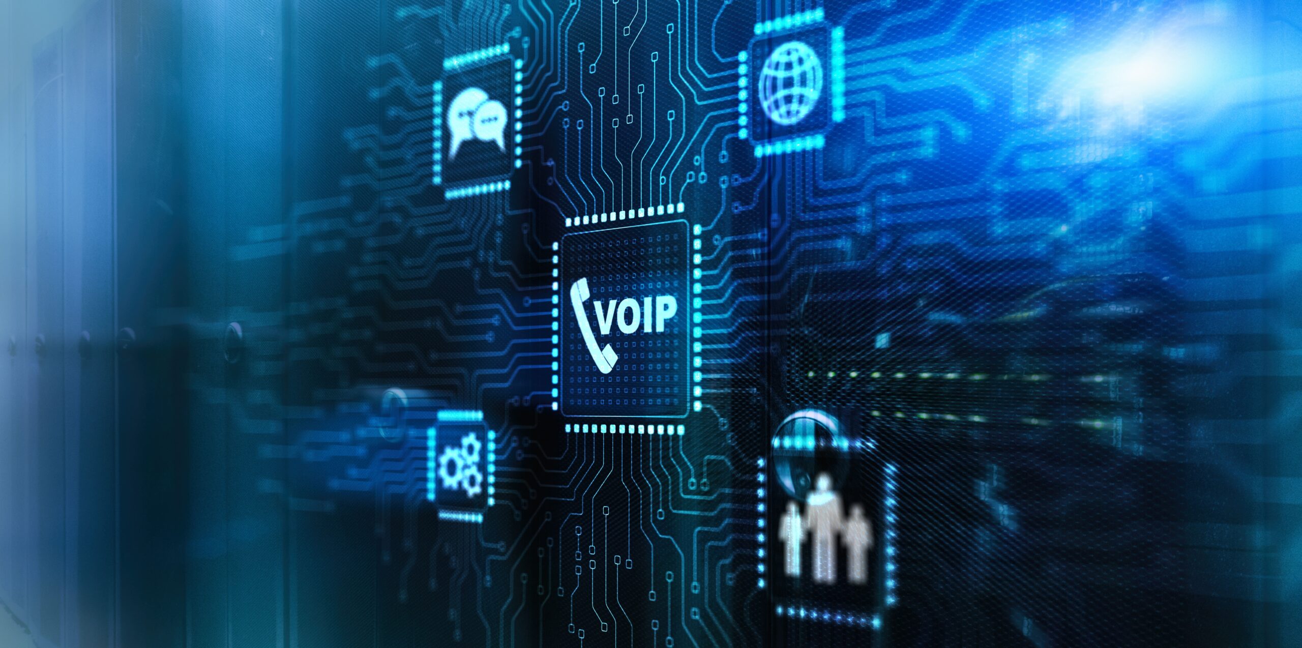 Voip IP telephone with internet icon representing smarter tools for web projects to run smoother